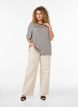 Gestreiftes T-Shirt aus TENCEL&trade; Lyocell, Braun, Model image number 1