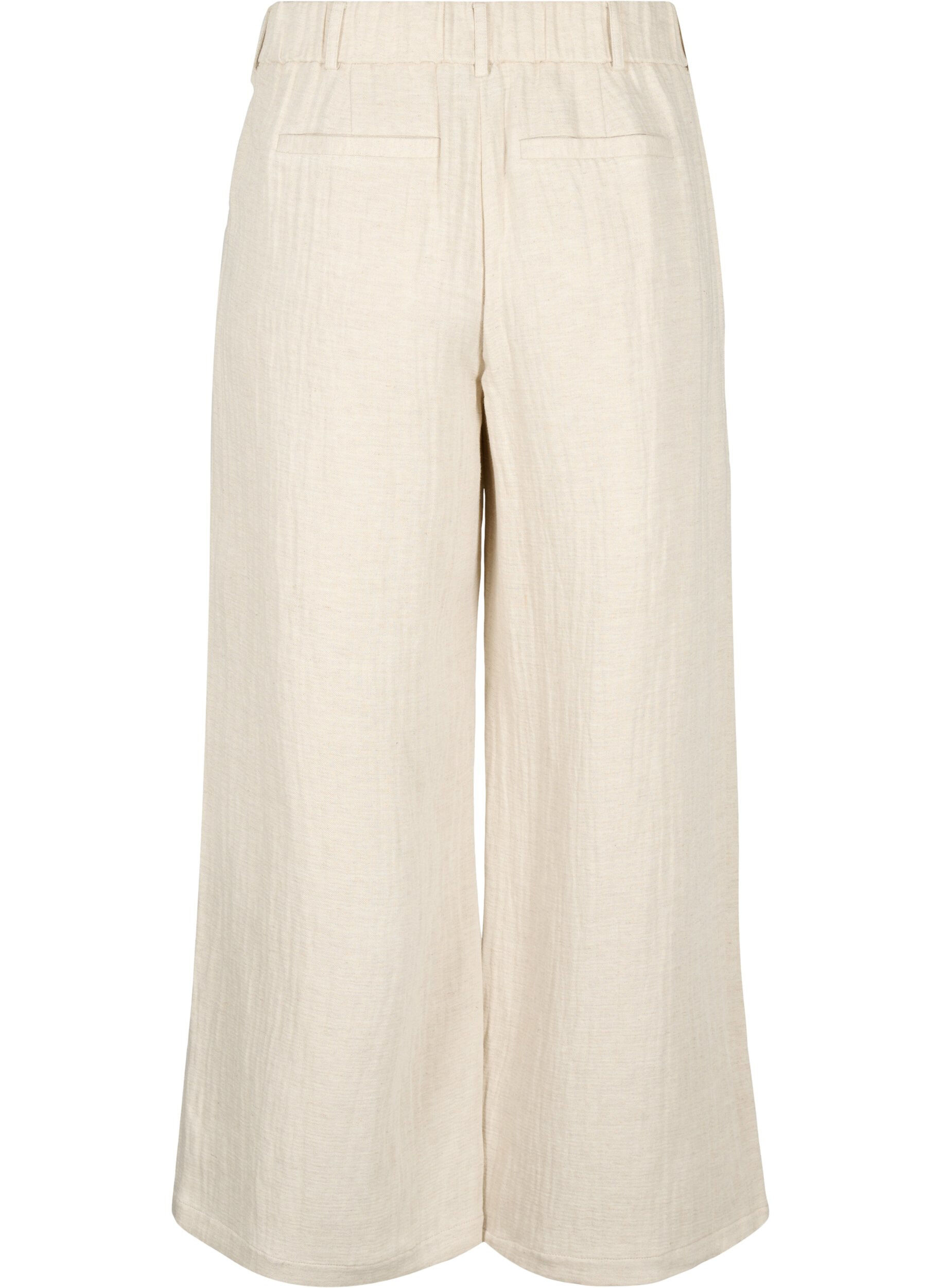 Zizzi Anzughose aus Materialmix mit Leinen, Rainy Day, Packshot image number 1