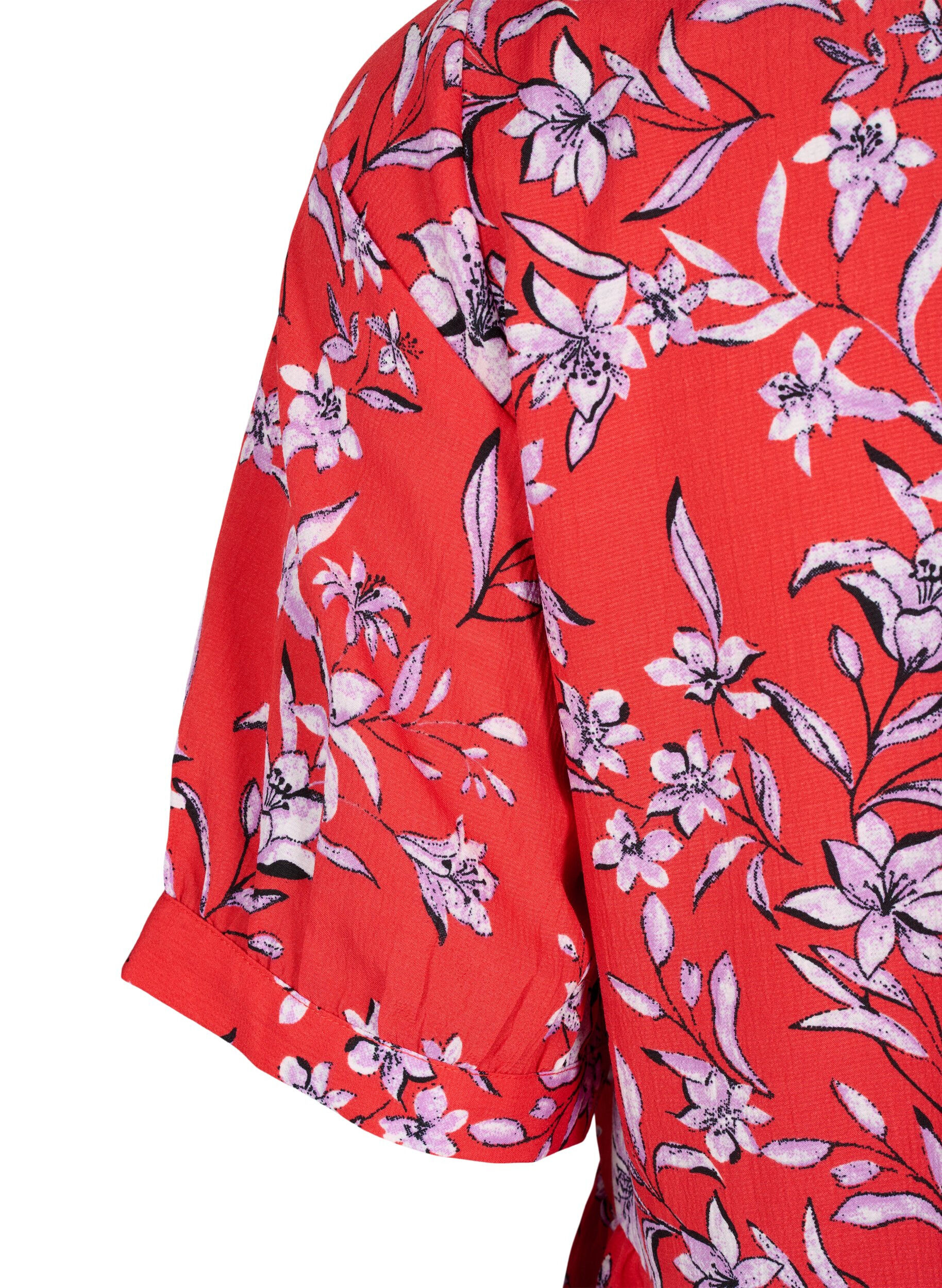 Zizzi FLASH &ndash; A-Linien-Kleid mit Print, Poinsettia Flower, Packshot image number 3