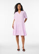 Kurzes A-Linien-Kleid aus Baumwollmusselin, lila, Model image number 1