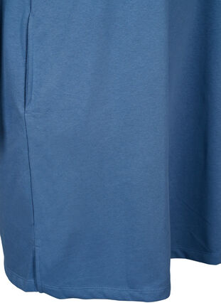 Kurzärmliges Sweatkleid mit Taschen, Moonlight Blue, Packshot image number 3