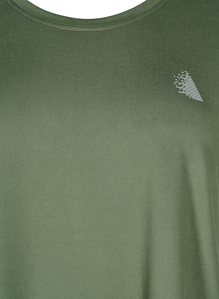 Einfarbiges Trainings-T-Shirt, Grün, Packshot image number 2