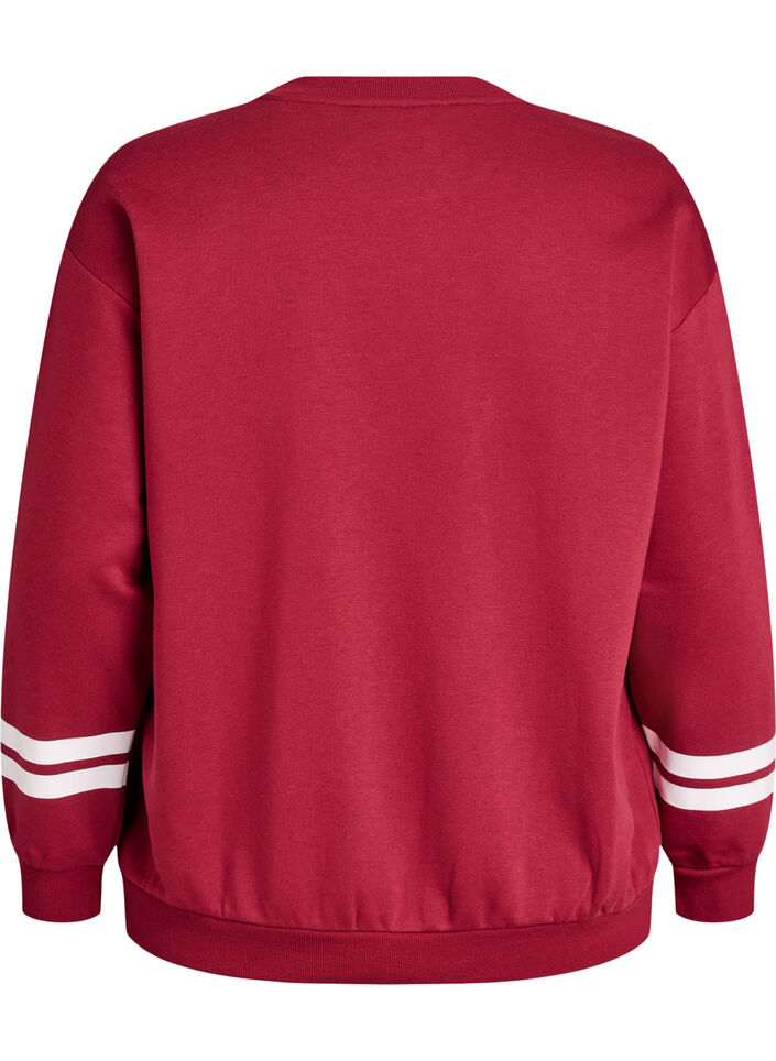 Sweatshirt mit Statement-Detail, Rot, Packshot