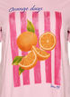 T-Shirt aus Bio-Baumwolle mit Frontprint, Pink, Packshot image number 2