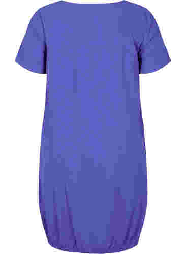 Kurzarm Kleid aus Baumwolle, Dazzling Blue, Packshot image number 1