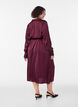 Hemdblusenkleid aus Satin mit einem Bindeg&uuml;rtel, Rot, Model image number 2