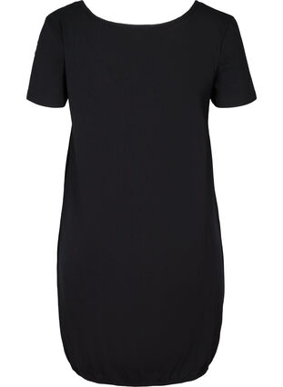 Kurzarm Kleid aus Baumwolle, Black, Packshot image number 1