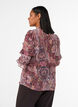 Bluse mit Paisleymuster und R&uuml;schendetails, lila, Model image number 2