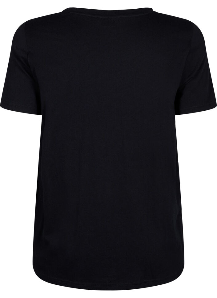 T-Shirt mit Strasssteinen, Black W. Rhinestones, Packshot image number 1