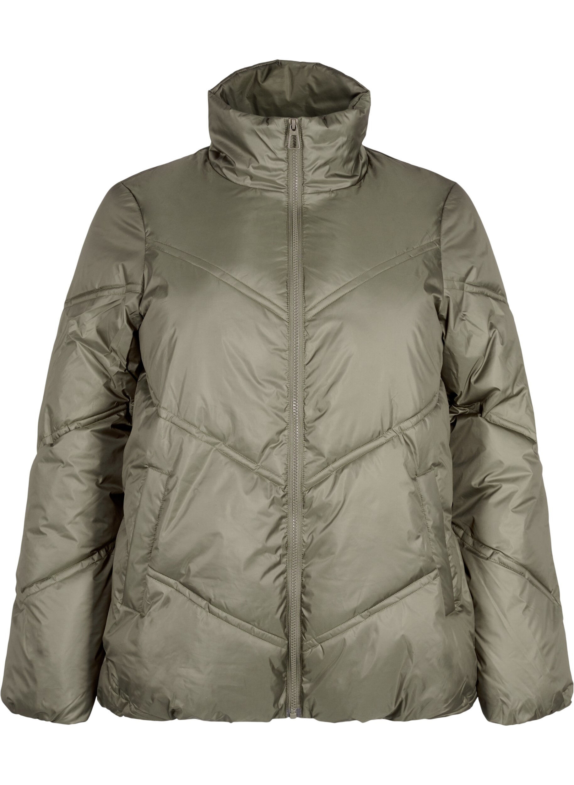 Zizzi Kurze Puffer-Winterjacke mit Taschen, Bungee Cord , Packshot image number 0