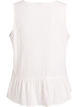 &Auml;rmellose Bluse mit Struktur und Bindeband, Vanille, Packshot image number 1