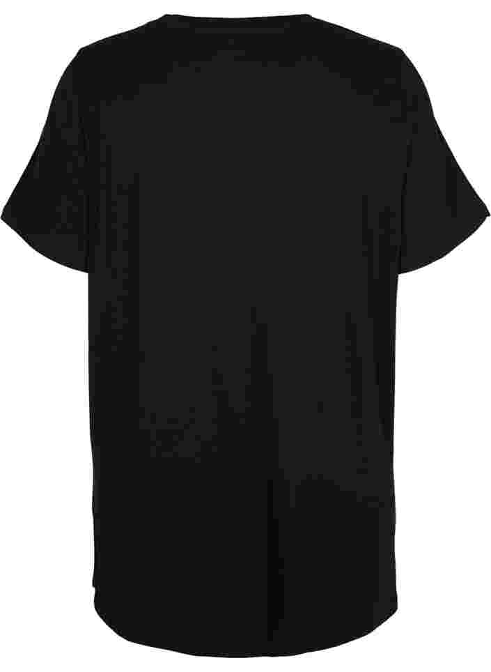 Oversized Nacht T-Shirt aus Bio-Baumwolle, Black w. 93, Packshot image number 1