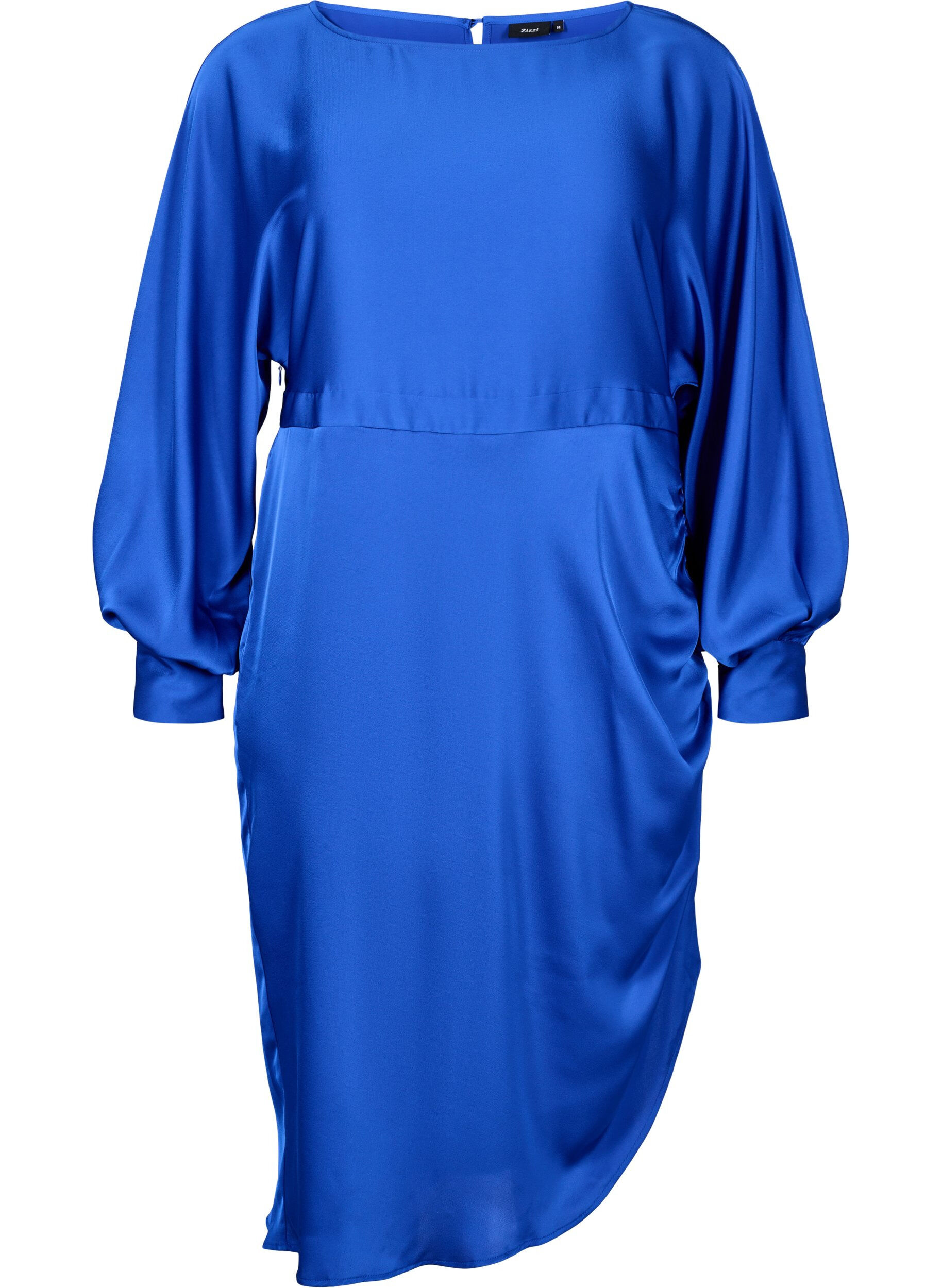 Zizzi Satinkleid mit Ballon&auml;rmeln, Surf the web, Packshot image number 0