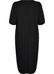 Midikleid mit V-Ausschnitt und Struktur, Schwarz, Packshot image number 1