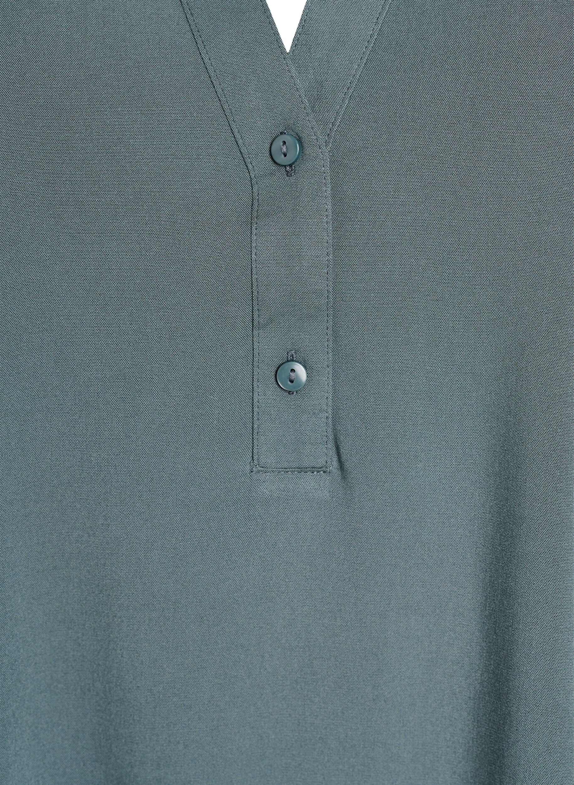 Zizzi &Auml;rmellose Viskosebluse, Gr&uuml;n, Packshot image number 2