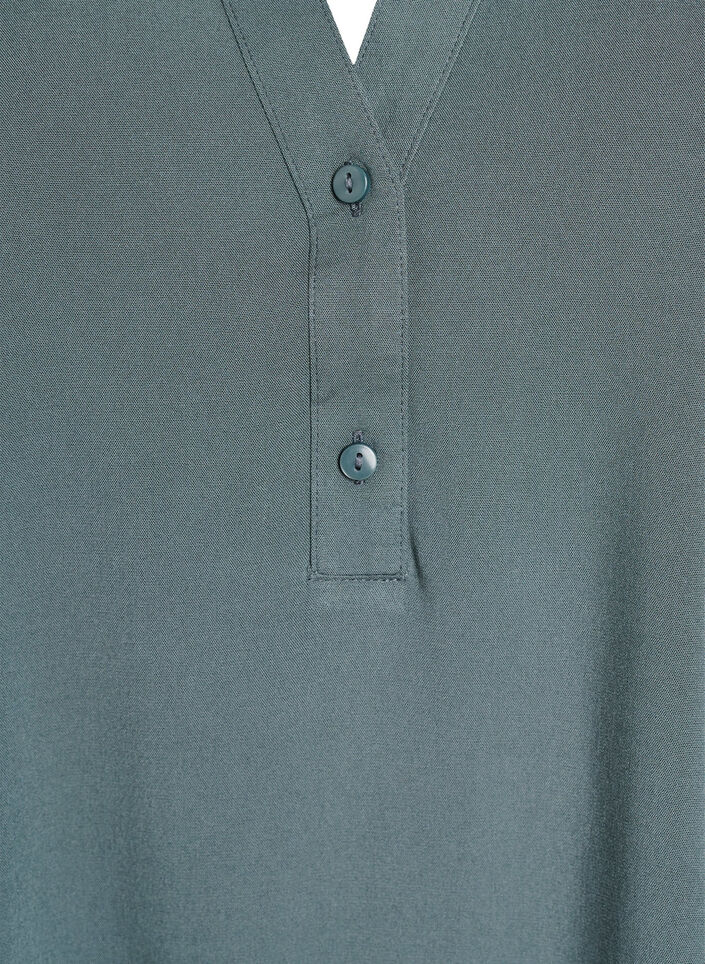 &Auml;rmellose Viskosebluse, Gr&uuml;n, Packshot image number 2