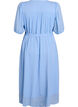 Midi-Kleid mit V-Ausschnitt und Bindeband, Blau, Packshot image number 1