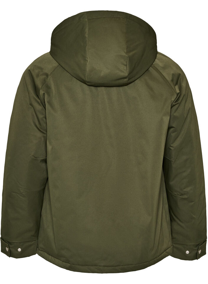 Gepolsterter Parka mit einer abnehmbaren Kapuze, Gr&uuml;n, Packshot image number 1