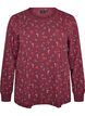 Nachtbluse mit Print, Dunkles Bordeaux, Packshot image number 0