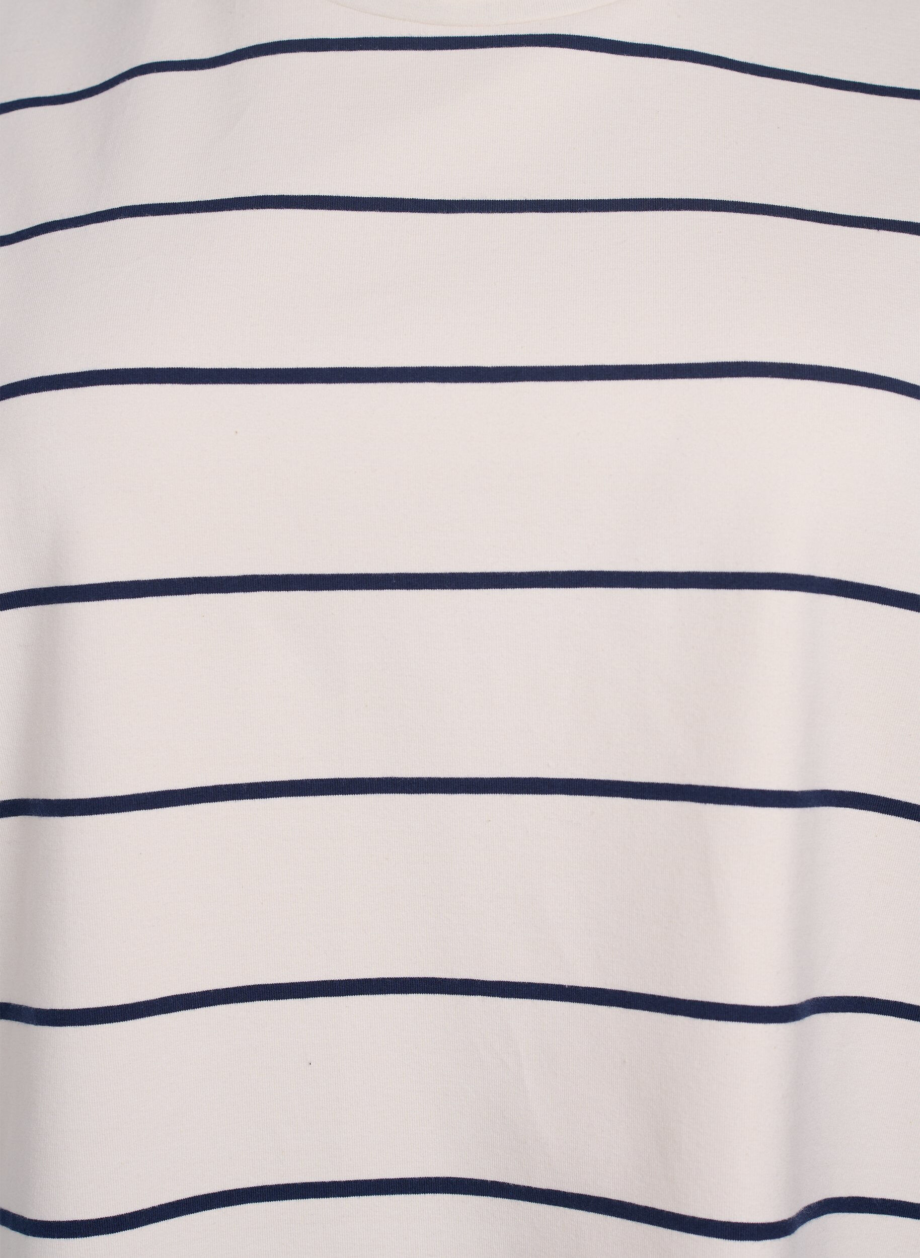 Zizzi Kurzes Jerseykleid mit Streifen, Beige, Packshot image number 2