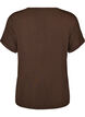 Basic T-Shirt aus Viskose mit V-Ausschnitt, Braun, Packshot image number 1