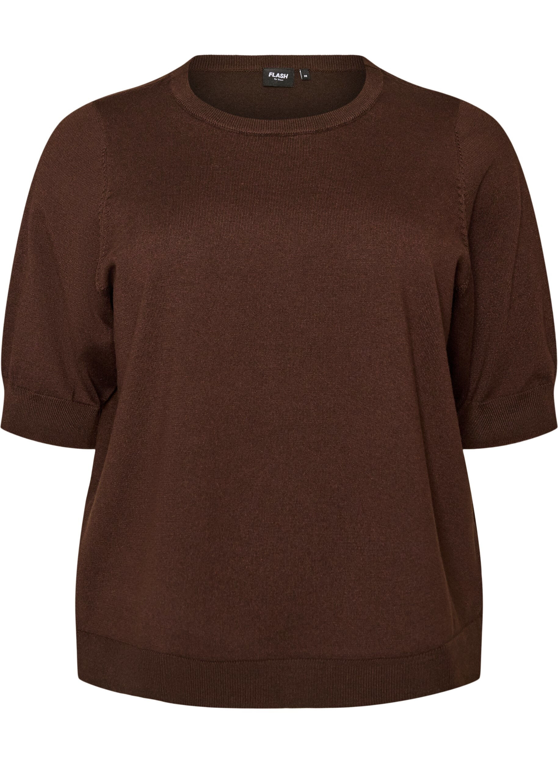 FLASH - Fein gestrickte Bluse mit kurzen &Auml;rmeln