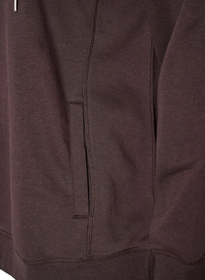 Sweatshirt mit Stehkragen und Taschen, Braun, Packshot image number 3