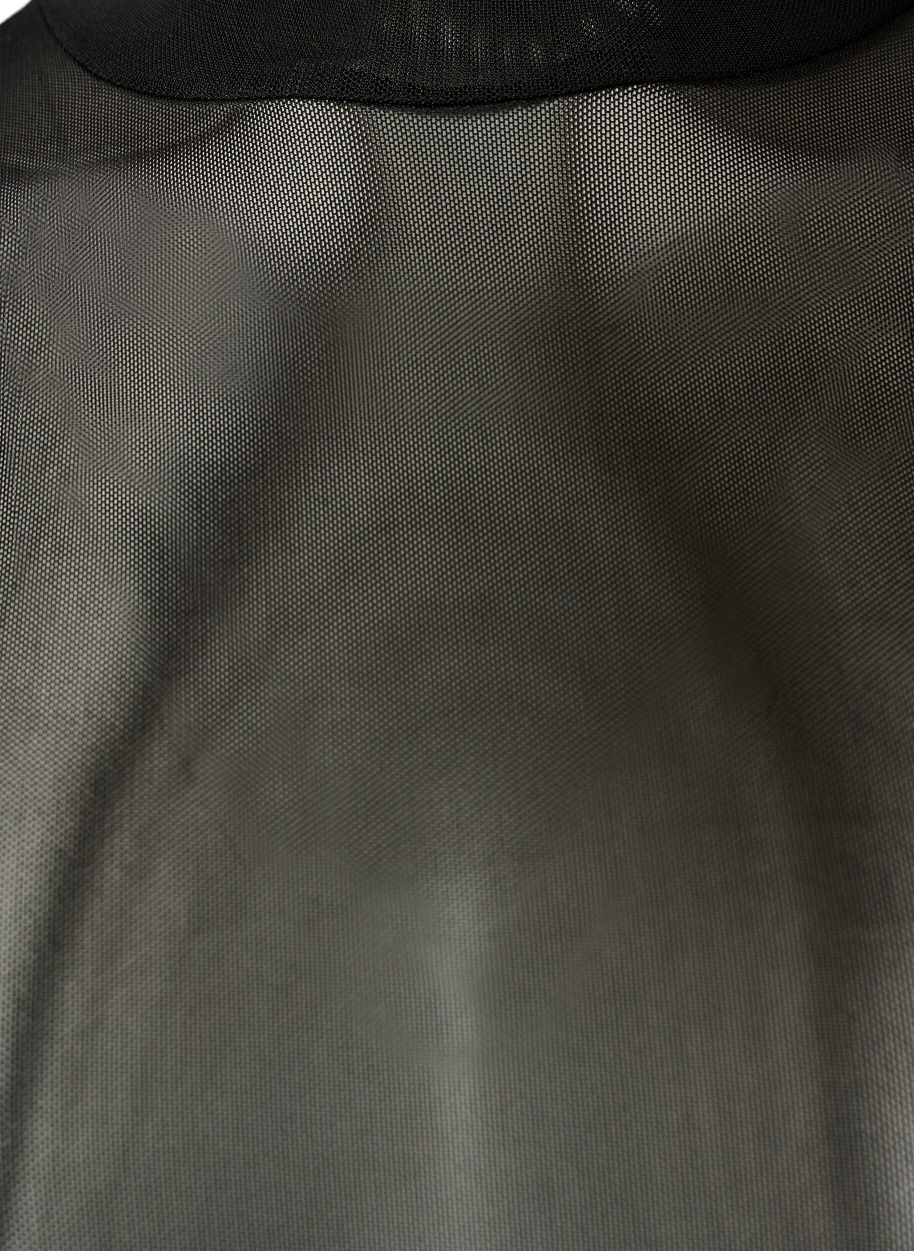 ZizziEnganliegende Mesh-Bluse mit langen &Auml;rmeln, Schwarz, Packshot image number 2