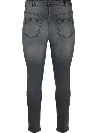 Eng anliegende Jeans mit Schlitzen, Grey Denim, Packshot image number 1