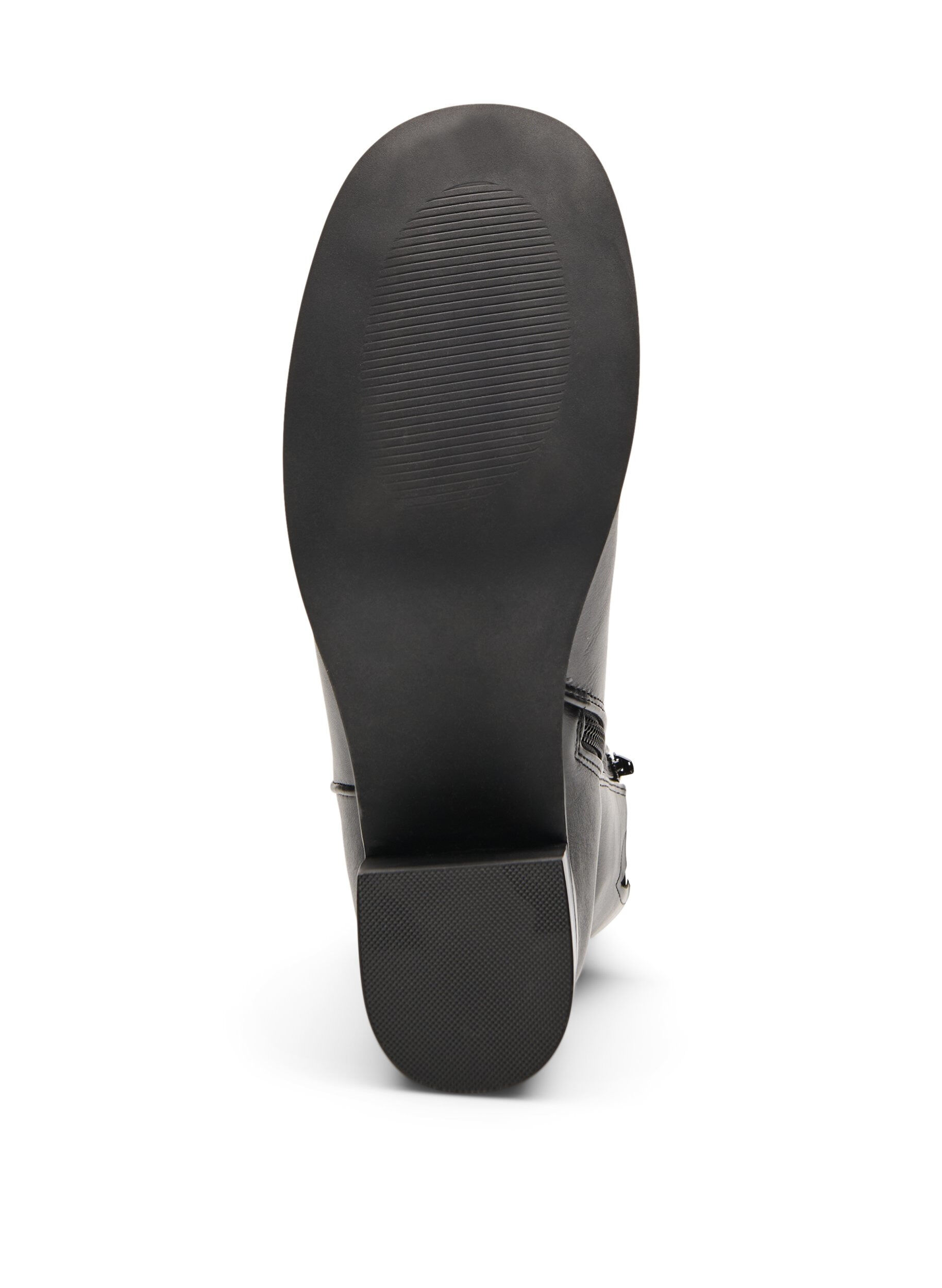 Zizzi Kn&ouml;chelstiefel mit runder Zehenpartie und Blockabsatz, Schwarz, Packshot image number 3