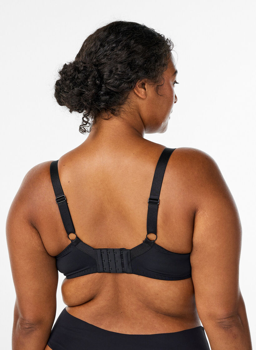 Gepolsterter Spitzen-BH mit Bügel, Schwarz, Model image number 2