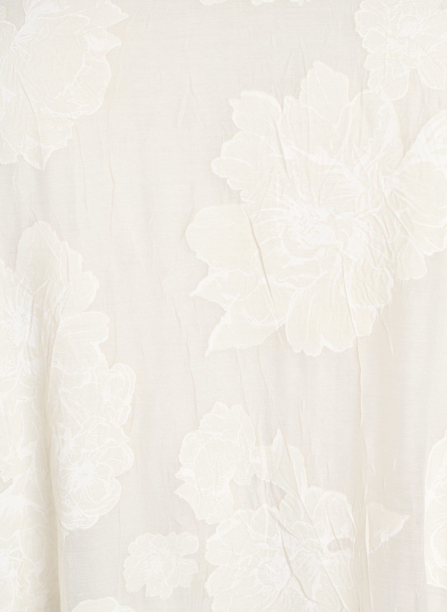 Zizzi Midikleid mit Blumenprint und transparenten 3/4-&Auml;rmeln, Beige, Packshot image number 2