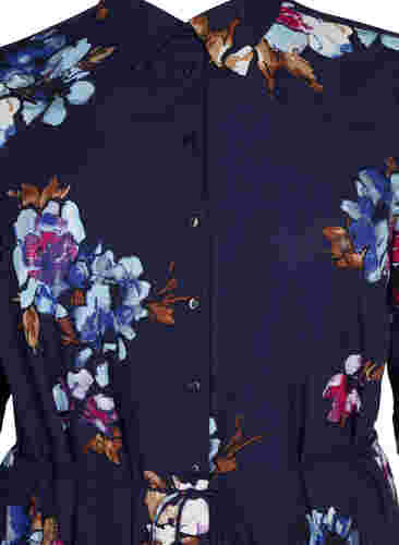 FLASH - Hemdkleid mit Blumenprint, Big Blue Flower, Packshot image number 2