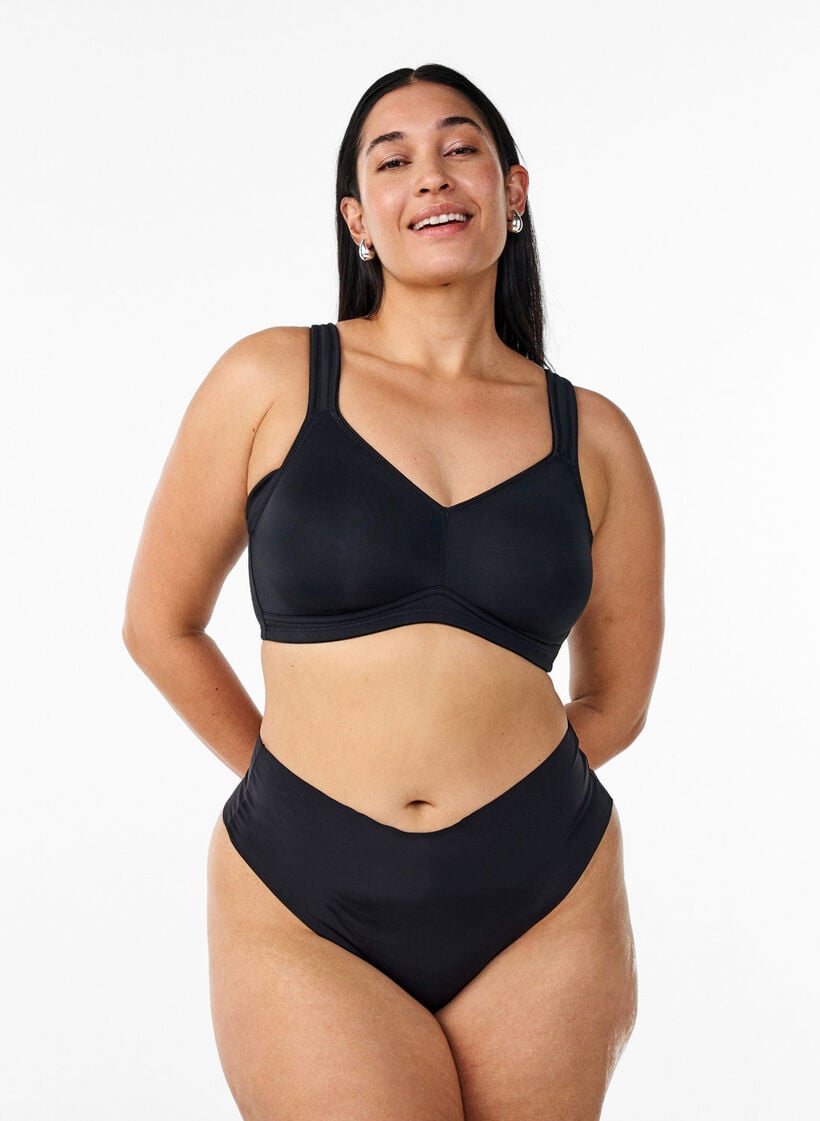 Bequemer BH mit gepolsterten Tr&auml;gern, Schwarz, Model
