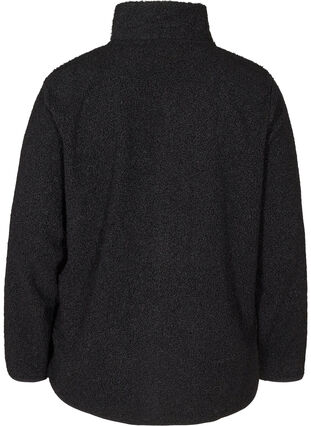 Fleece Cardigan mit Reißverschluss , Black, Packshot image number 1