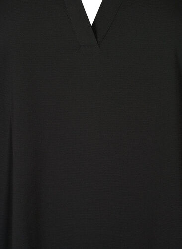 Langärmelige Bluse mit Spitzendetail , Black, Packshot image number 2