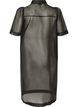 Kleid aus Organza mit Brusttaschen und Puff&auml;rmeln, Schwarz, Packshot image number 1