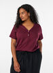 T-Shirt mit Knopfleiste, Dunkles Bordeaux, Model image number 0