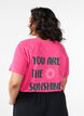 T-Shirt mit Print, Pink, Model image number 0