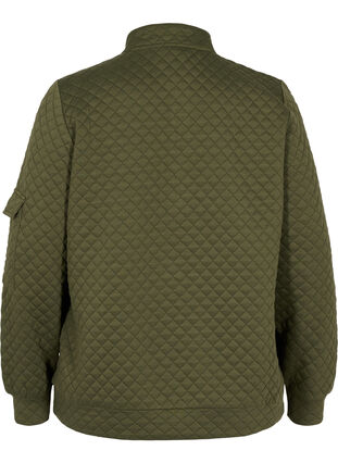 Stepp-Sweatshirt mit Reißverschluss, Ivy Green, Packshot image number 1