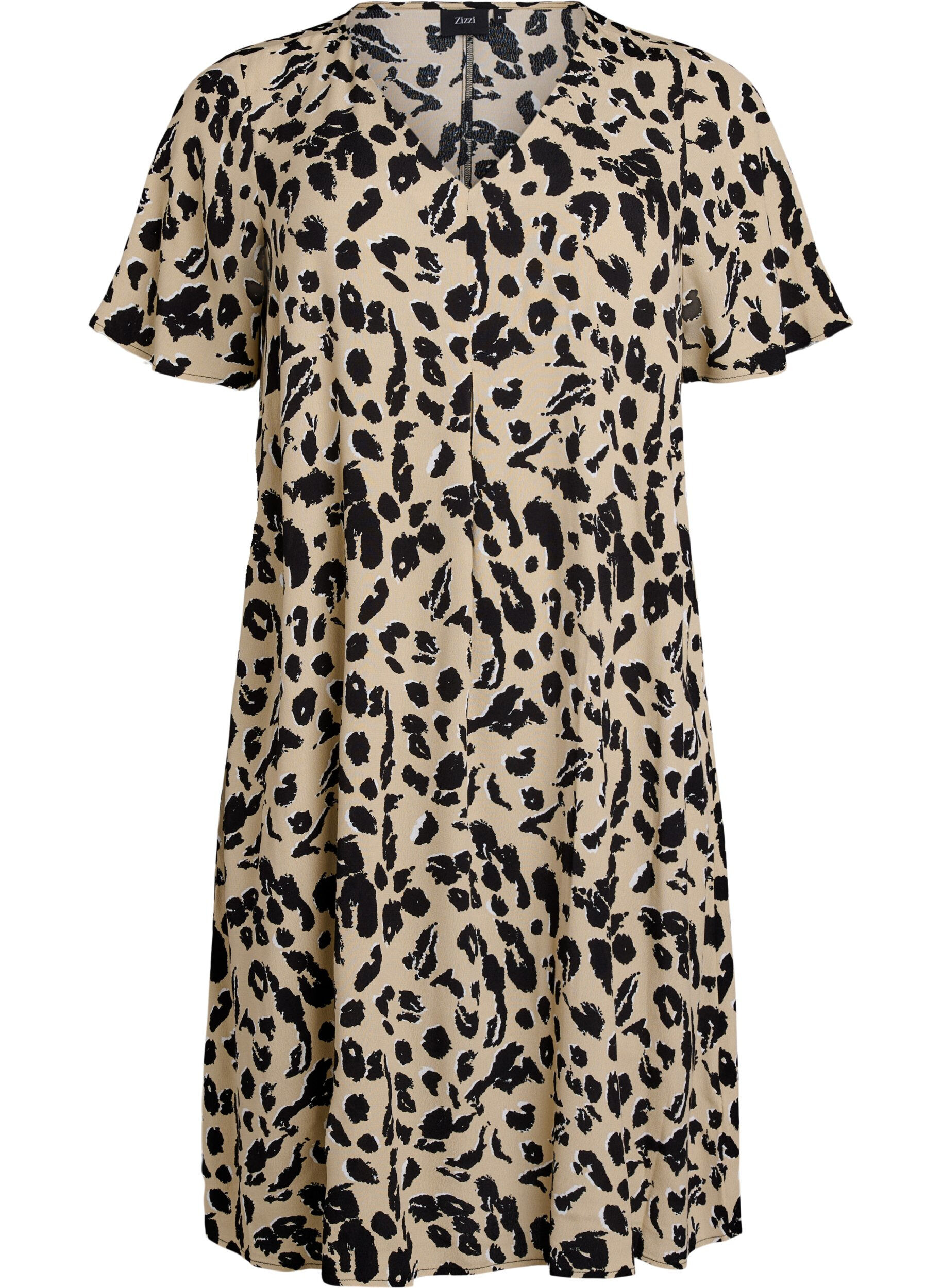 Zizzi A-Linien-Kleid aus Viskose, Beige, Packshot image number 0