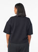Kurzes Loose-Fit T-Shirt aus Modal-Mix, Schwarz, Model image number 2
