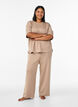 Hoch taillierte Loungehose mit geraden Beinen, Beige, Model image number 0