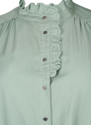 Viskose Shirt Bluse mit Ruffles, Green Bay, Packshot image number 2