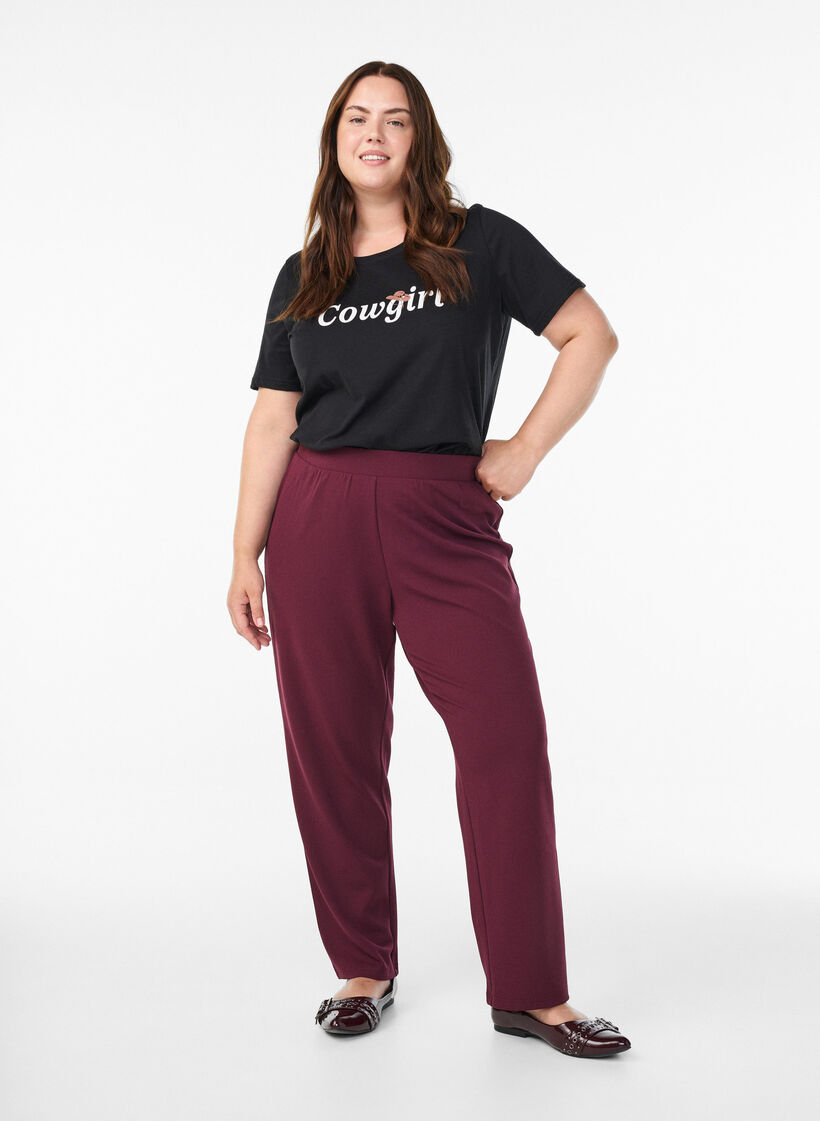 T-Shirt mit Print, Schwarz, Model image number 1