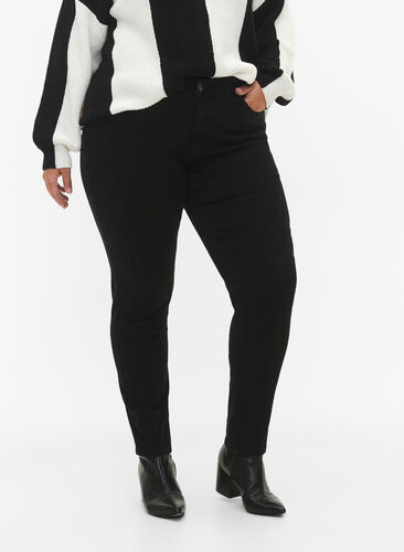Emily Jeans mit regulärer Taille und schlankem Schnitt, Black, Model image number 2