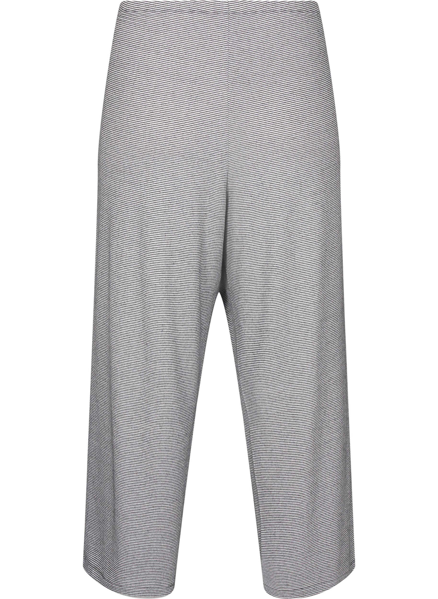 Zizzi Pyjamahose mit Taschen, Striped DGM , Packshot image number 1