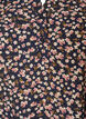 Gebl&uuml;mte Bluse aus Viskose mit kurzen &Auml;rmeln und Smockdetails, Blau, Packshot image number 2