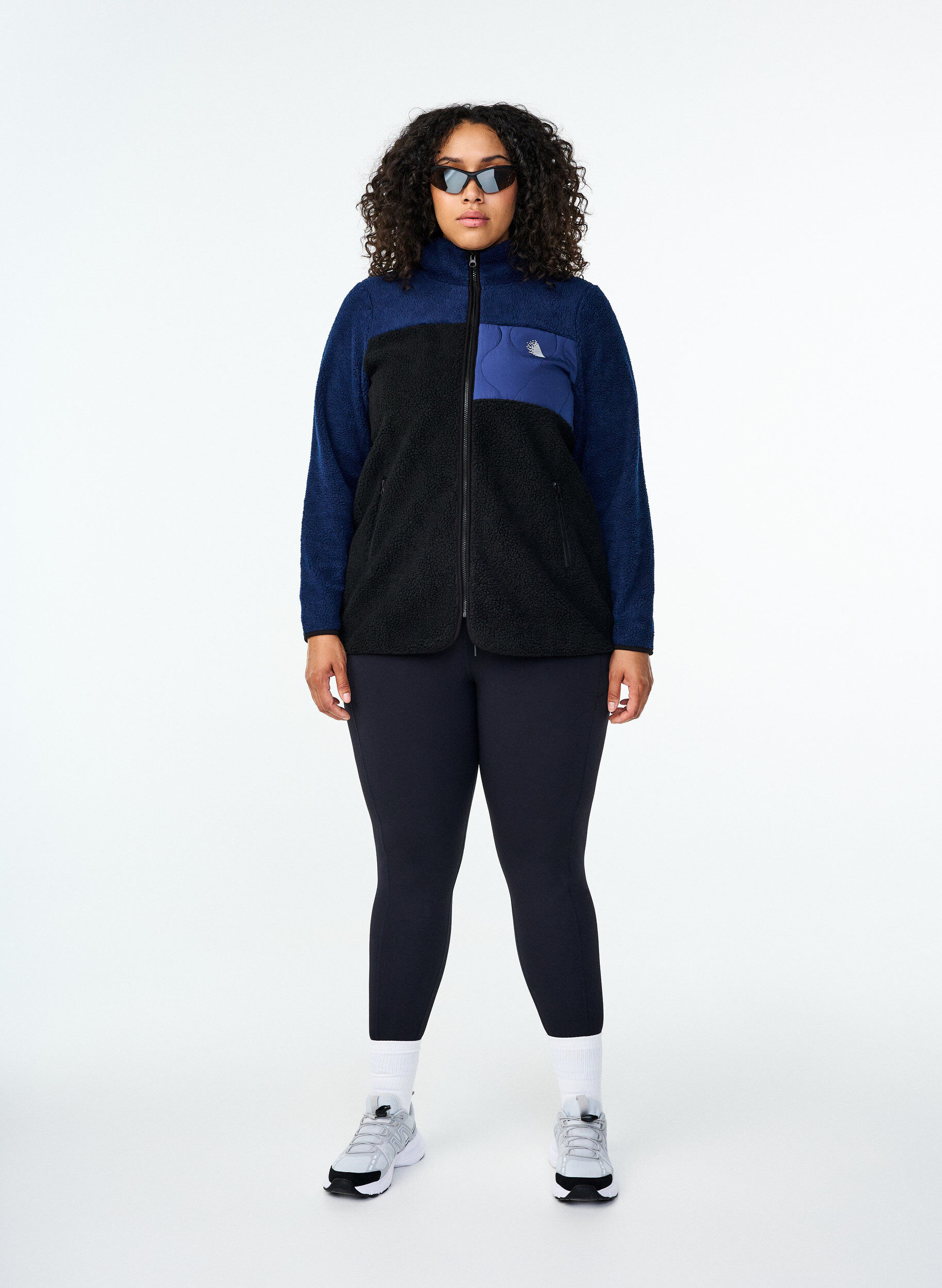 Zizzi Teddyjacke mit Farbblock, Night Sky comb., Image image number 0