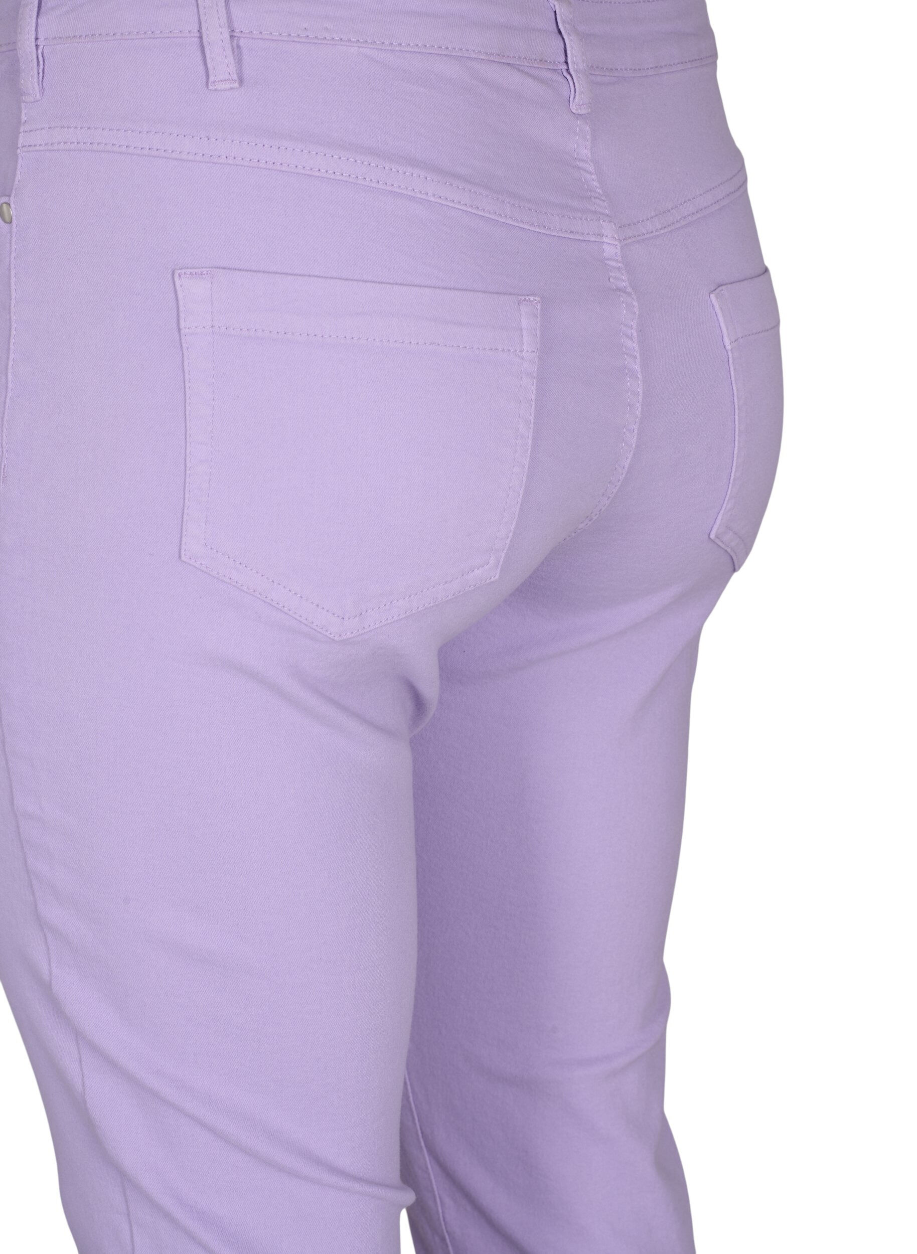 Zizzi Eng anliegende Emily Capri-Hose, Lavender, Packshot image number 3